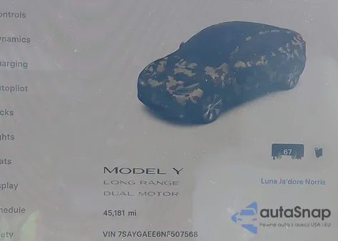 2022 Tesla Model Y Long Range Dual Motor All-Wheel Drive from USA, damaged, VIN 7SAYGAEE6NF507568